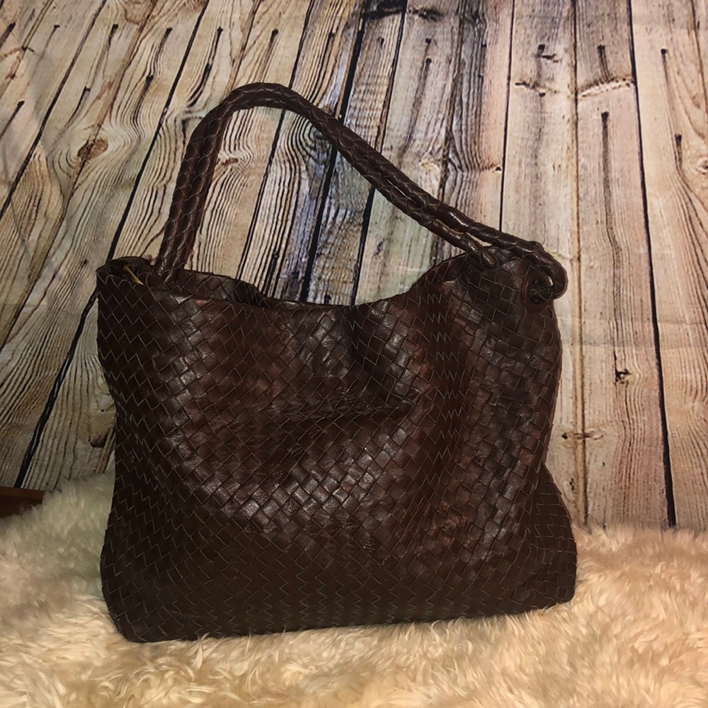 Helen Kaminski woven leather bag